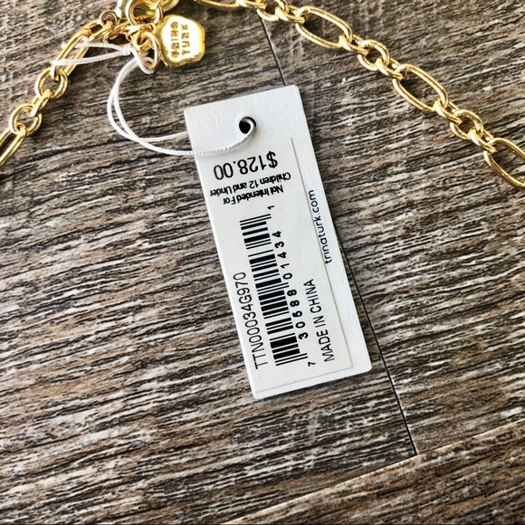 Trina Turk Gold Fur Pom Pom Necklace - Picture 3 of 6